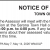 Notice of Open Book