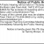 Notice of Public Hearing