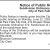 Notice of Public Hearing
