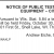 Notice of Public Test of Voting Equipment