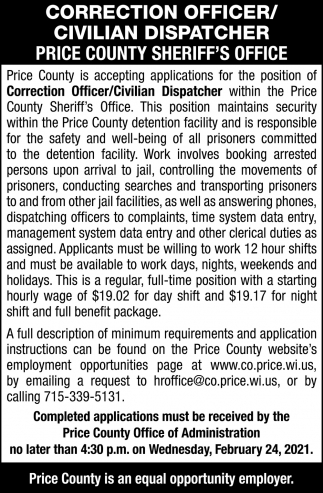 Correction Officer / Civilian Dispatcher