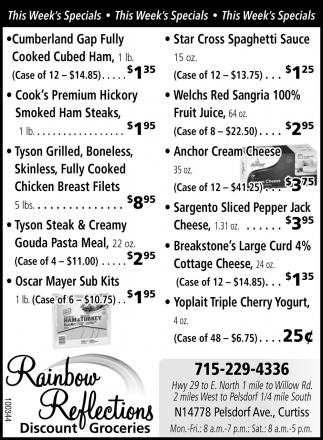 This Week's Specials