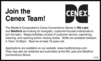 Join the Cenex Team!