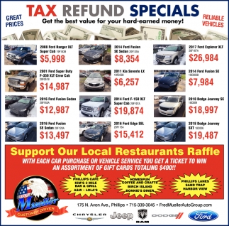 Tax Refund Specials