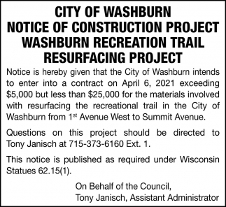 Notice of Construction Project
