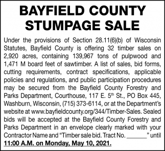 Stumpage Sale