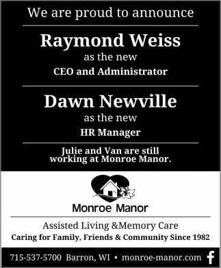 Raymond Weiss and Dawn Newville