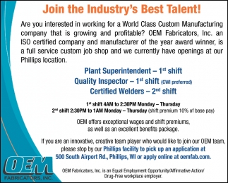Join The Industry's Best Talent