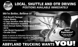 Local, Shuttle And OTR Driving