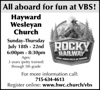 All Aboard For Fun At VBS!