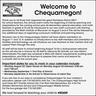 Welcome to Chequamegon