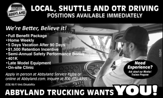 Local, Shuttle And OTR Driving