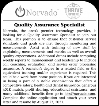 Quality Assurance Specialist