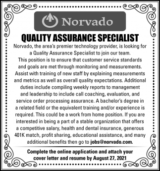 Quality Assurance Specialist