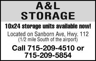 10X24 Storage Units Available Now!