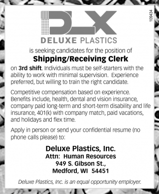 Shipping/Receiving Clerk