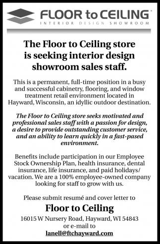 Interior Design Showroom Sales Staff