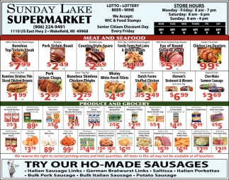 Try Our Ho-Made Sausages