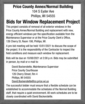 Bids for Window Replacement Project