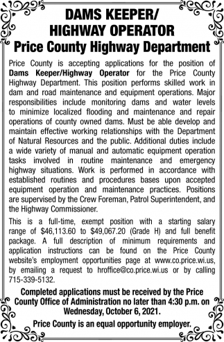 Dams Keeper / Highway Operator