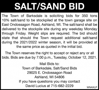 Salt/Sand Bid