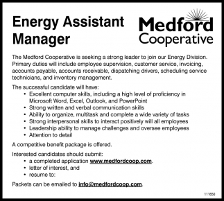 Energy Assistant Manager