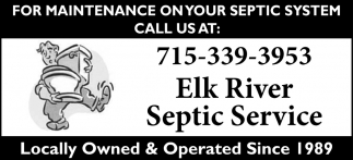 For Maintenance on Your Septic System