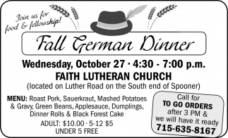 Fall German Dinner