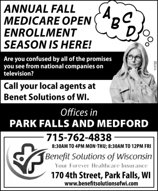 Annual Fall Medicare Open Enrollment Season Is Here!