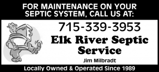 For Maintenance on Your Septic System