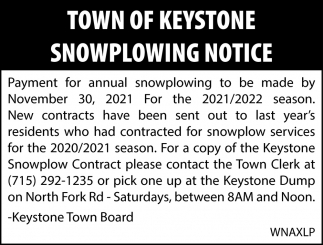 Snowplowing Notice