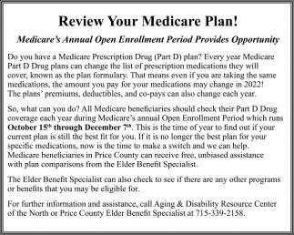 Review Your Medicare Plan