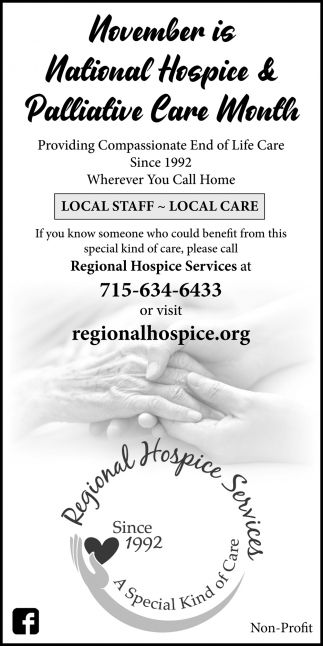 November is National Hospice & Palliative Care Month