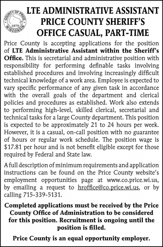 LTE Administrative Assistant