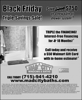 Black Friday Triple Savings Sale!