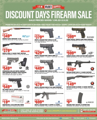 Discount Days Firearm Sale