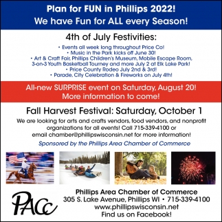Plan for Fun In Phillips 2022!