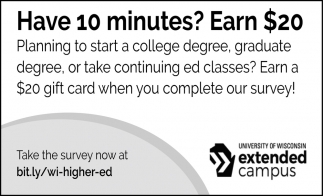 Have 10 Minutes? Earn $20