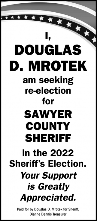 Re-Election for Sawyer County Sheriff
