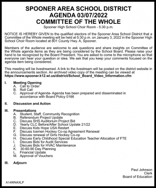 Committee of The Whole