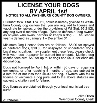 License Your Dogs