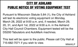 Public Notice of Voting 