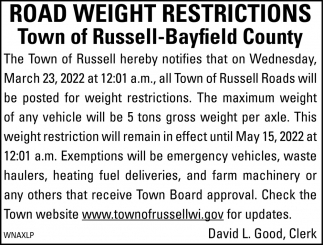 Road Weight Restrictions