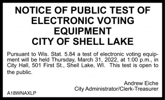 Public Test Of Electronic Voting Equipment