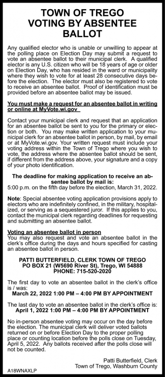Voting By Absentee Ballot