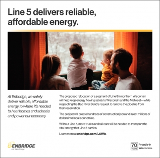 Line 5 Delivers Reliable, Affordable Energy