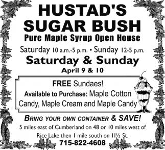 Pure Maple Syrup Open House