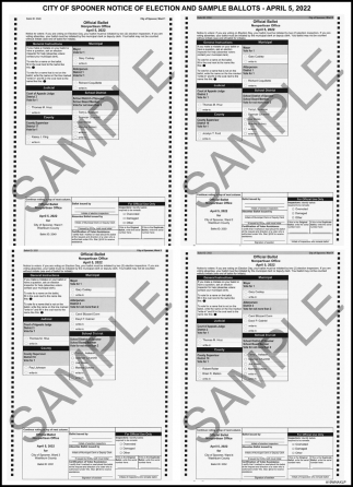 Notice Of Election and Sample Ballots