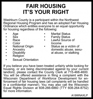 Fair Housing It's Your Right