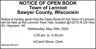 Notice of Open Book